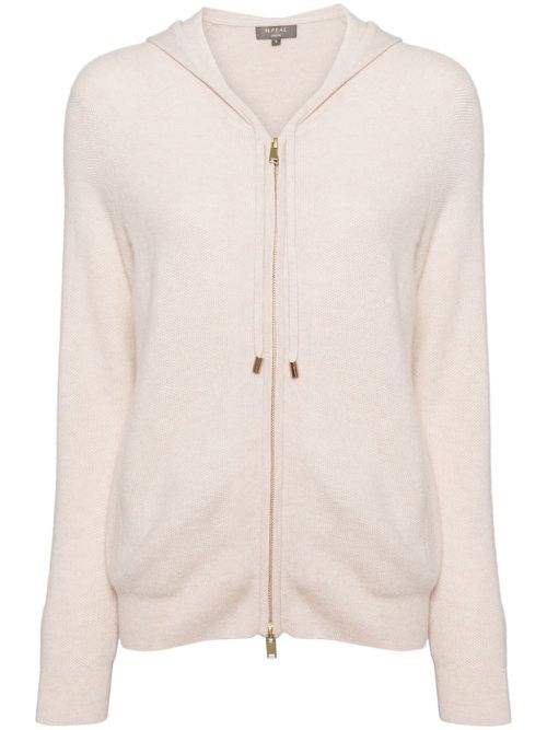 Honeycomb knit hoodie - Neutrals