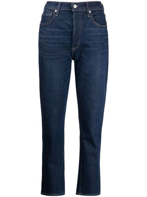 Jolene high-rise straight-leg jeans - Blue