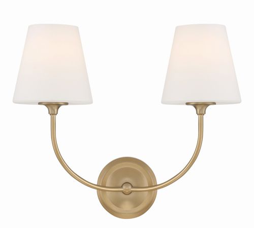 Vibrant Gold Two Light Wall Sconce from the Sylvan Collection