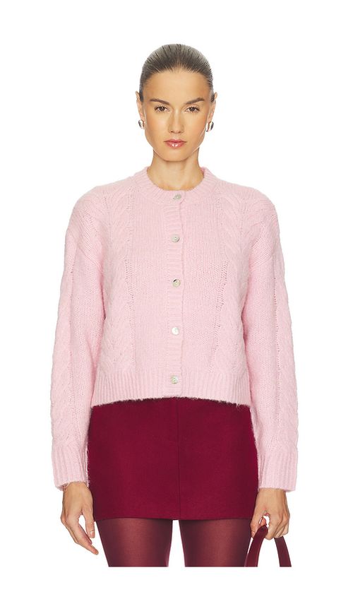 Line & Dot Melba Cardigan in Pink. S. Also in L
