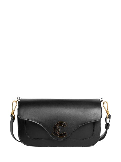 Detachable and Adjustable Shoulder Strap Flap Top Bag with Logo Plaque