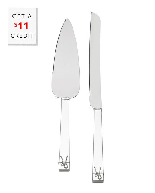 Vera Wang For Love Knots Cake Knife & Server Set With $11 Credit