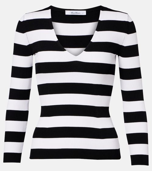 Vello ribbed-knit striped sweater