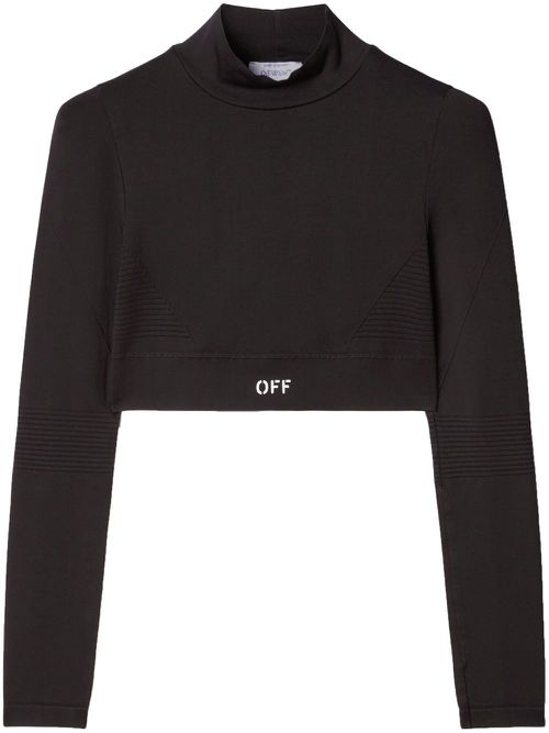 Off Stamp long-sleeve top - Black