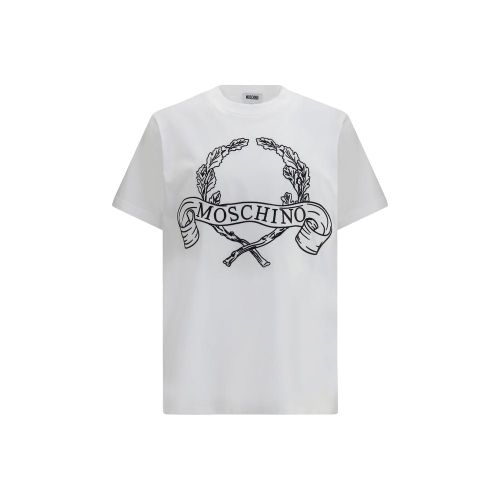 Embroidered Laurel Crown T-Shirt — White