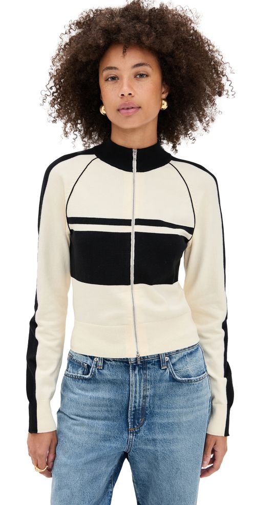 Track Jacket White/Black