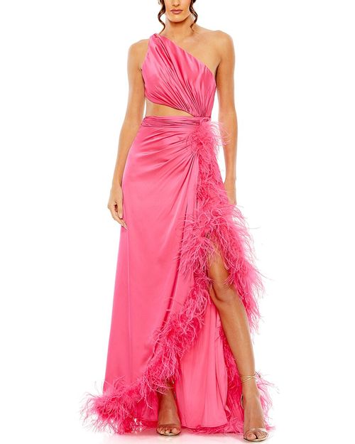 One Shoulder Key Hole Detail Dress