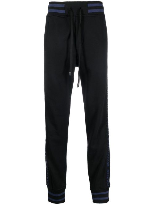 Logo-stripe track pants - Black