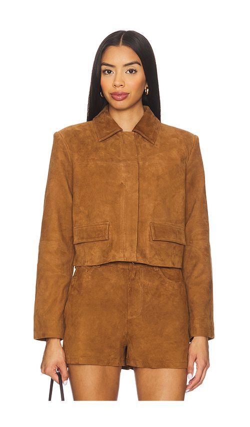 CAMI NYC Sullivan Suede Jacket in Cognac. XS. Also in L, M