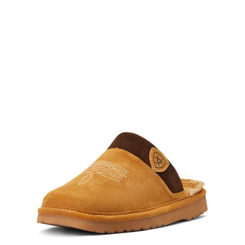 Men's Silversmith Square Toe Slipper Shoes in Chestnut, D Medium Width, Size 10, by