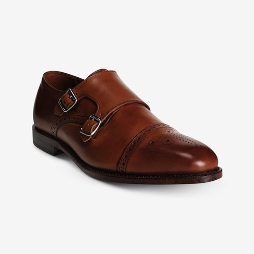 St. John's Double Monk Strap Dress Shoe in Dark Chili Leather