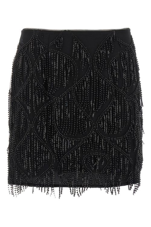 Beaded Fringed Skirt