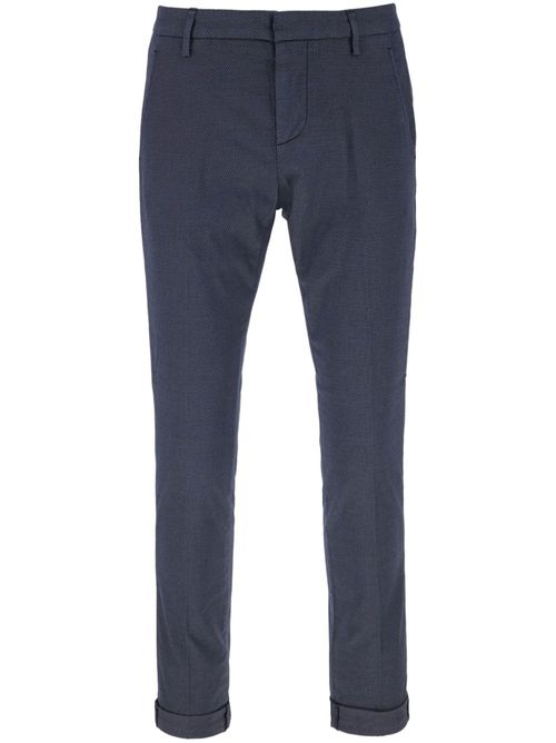 Concealed-fastening tapered trousers - Blue