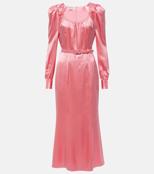 Silk satin midi dress