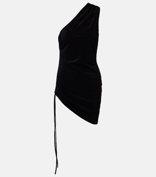 Ruched one-shoulder minidress
