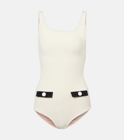 Adriana Degreas Cotton-blend terry swimsuit