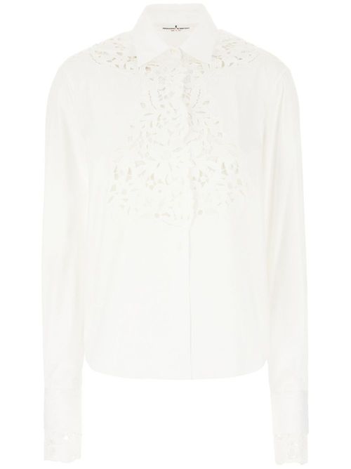 Embroidered cotton shirt - White