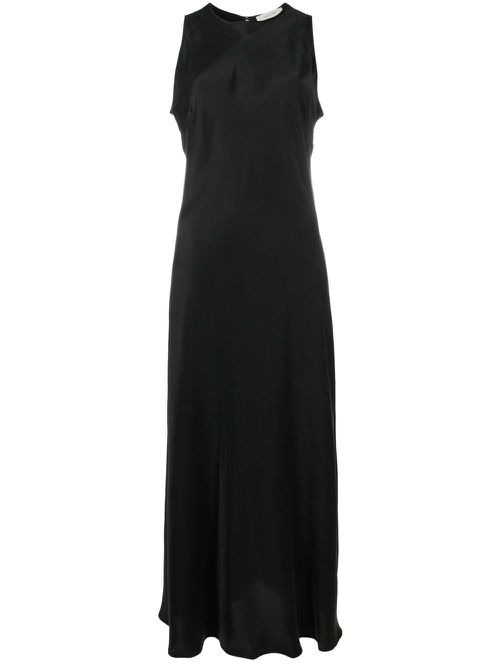 Valencia silk slip dress - Black