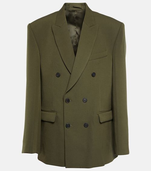 Double-breasted virgin wool blazer