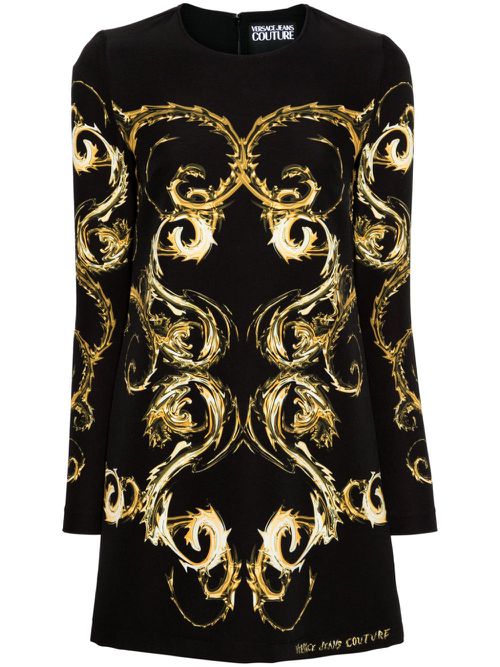 Chromo Couture-print mini dress - Black