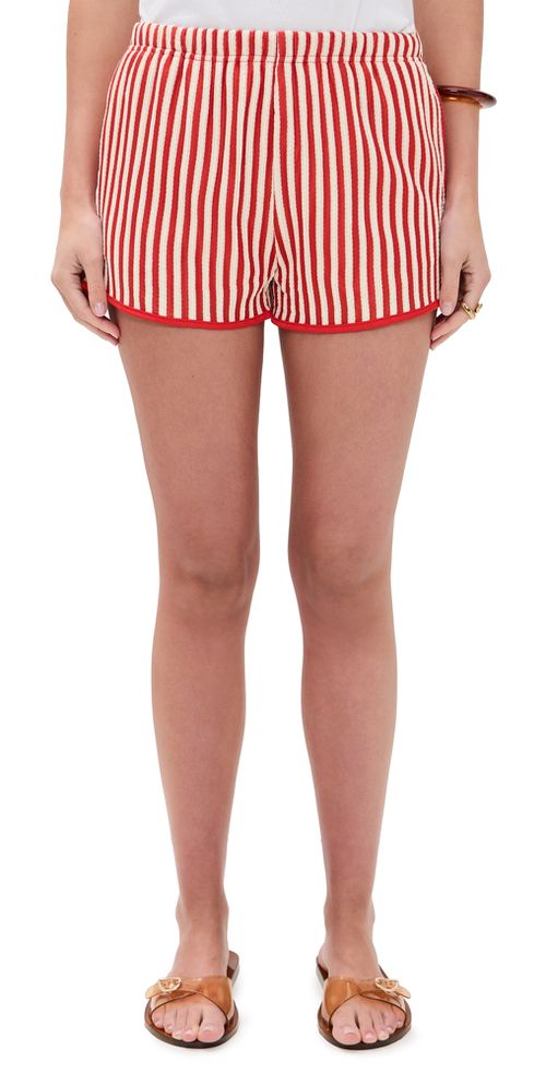 Stripe Shorts Chili