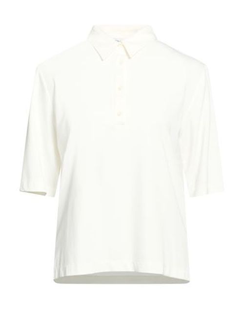 Woman Polo shirt Ivory Size 10 Viscose, Polyamide, Elastane
