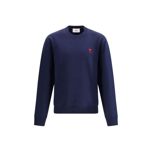 Logo-Embroidered Cotton Sweatshirt — Navy