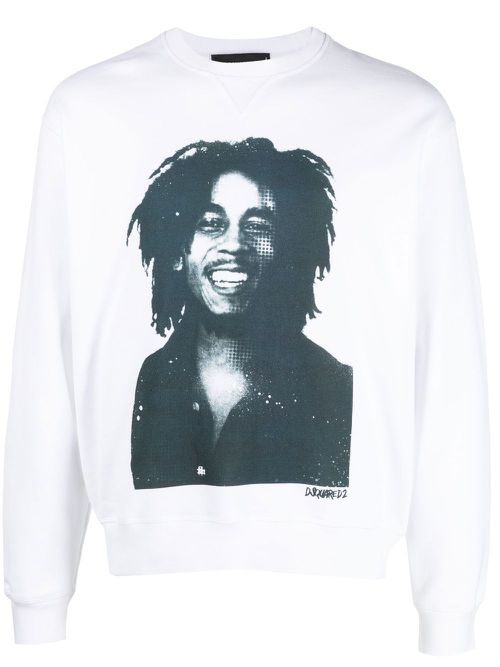 Bob Marley print sweatshirt - White