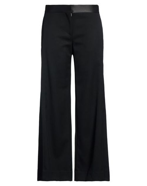 Woman Pants Black Size 10 Polyester, Virgin Wool