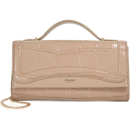 Dune London Womens Accessories Edited - Top Handle Snake-Effect Bag - Grey Leather - One