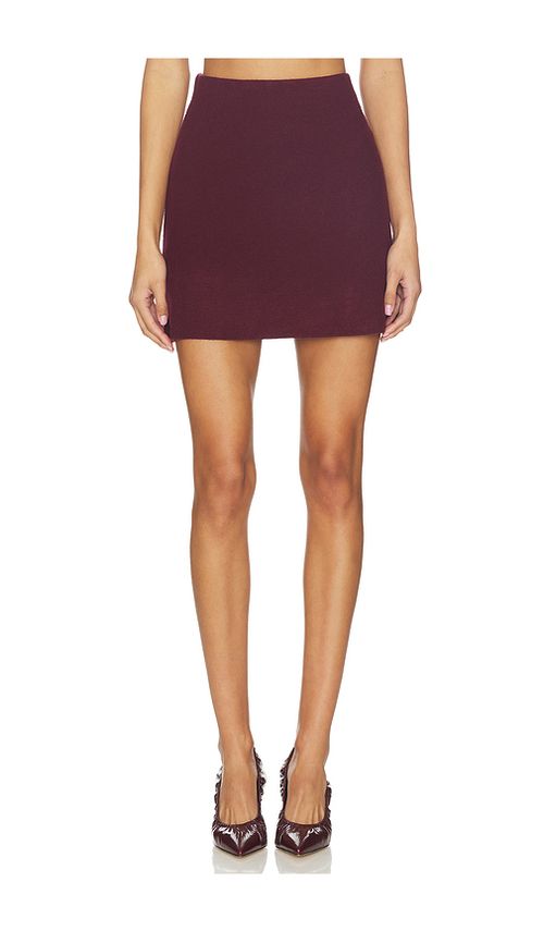 ASTR the Label Eryn Sweater Skirt in Wine. L. Also in