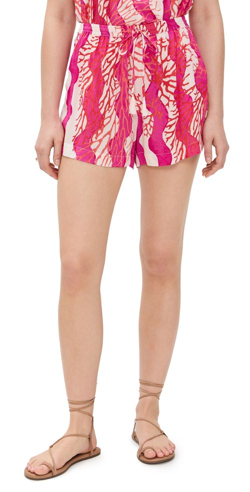 Natalie Martin Collection Jasper Shorts Coral Wave Fuchsia