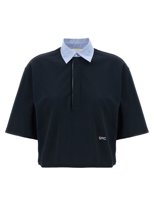 Logo-Embroidered Cotton Polo Shirt — Blue