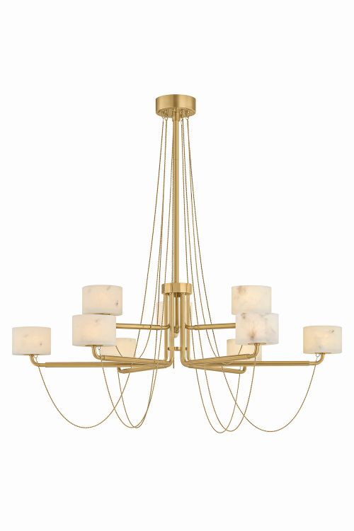 Vintage Brass LED Chandelier from the Bunda Collection
