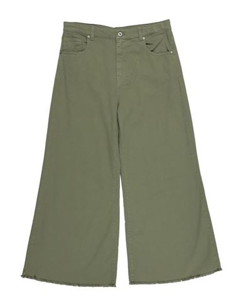 Kid Girl Pants Military green Size 16 Cotton, Elastane