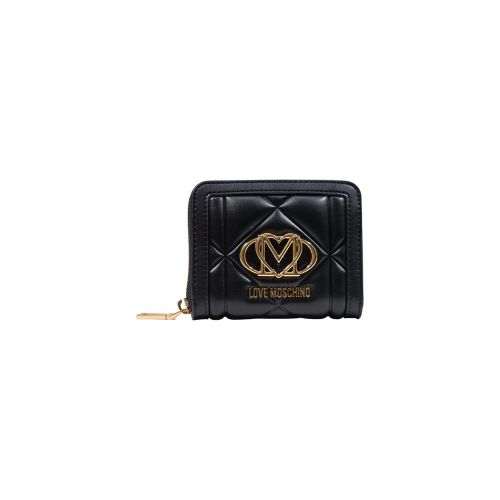 Quilted Polyurethane Wallet — Black