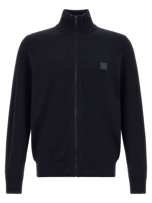 Cotton-Cashmere Blend Cardigan — Black