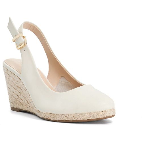 Dune London Womens Ladies Wf Capable - Wide Fit Leather Wedge Heel Sandals - Beige