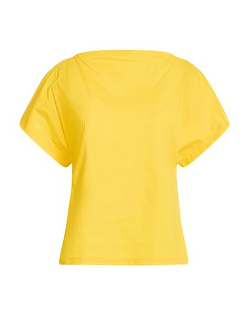 Woman Top Yellow Size 2 Cotton, Polyamide, Elastane