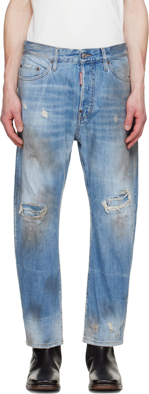 Blue Light Dirty Wash Bro Jeans