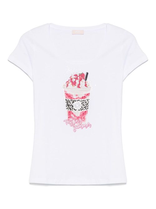 LIU JO embellished T-shirt - White