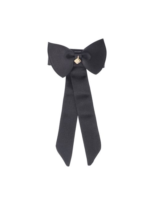 Feminine Silk & Viscose Accessory with Brass and Leather Details