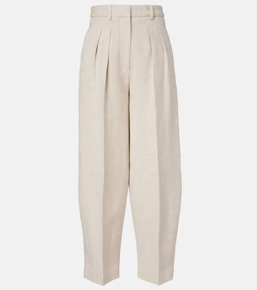 Dash cropped barrel-leg pants