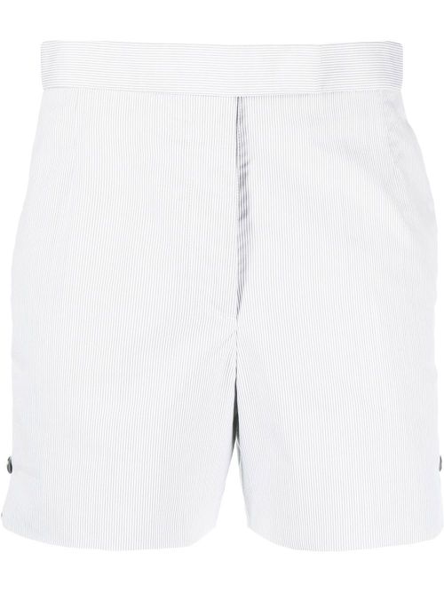 Striped tailored shorts - Grey