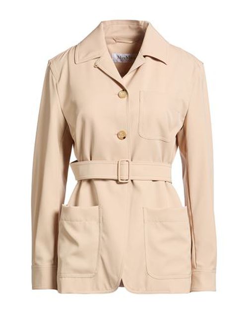 Woman Jacket Beige Size 8 Virgin Wool