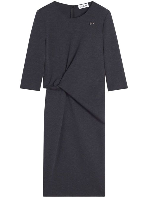 Cat-pin midi dress - Grey