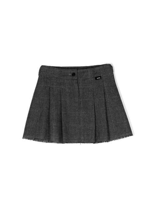 Checked pleated skirt - Grey