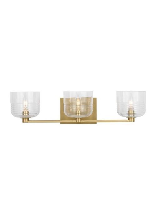 Satin Brass Bathroom Vanity Light from the Lochdale Collection