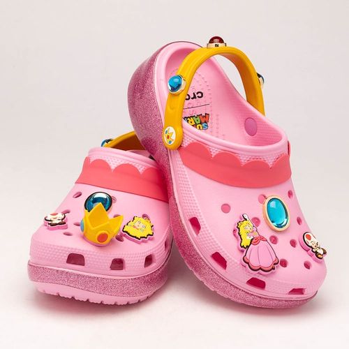 Womens Super Mario Crocs Princess Peach Classic Platform Clog - Pink