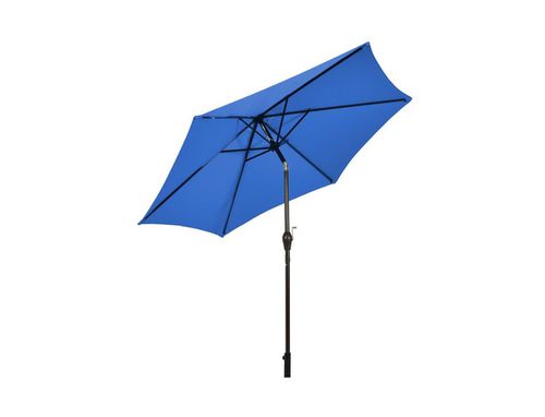 9 ft Outdoor Market Patio Table Umbrella Push Button Tilt Crank Lift - Blue